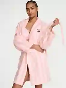 Victoria's Secret Pink Striped Plush Robe